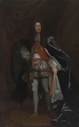 Porträt von König James II. und VII. in Garter-Roben (1633-1701)